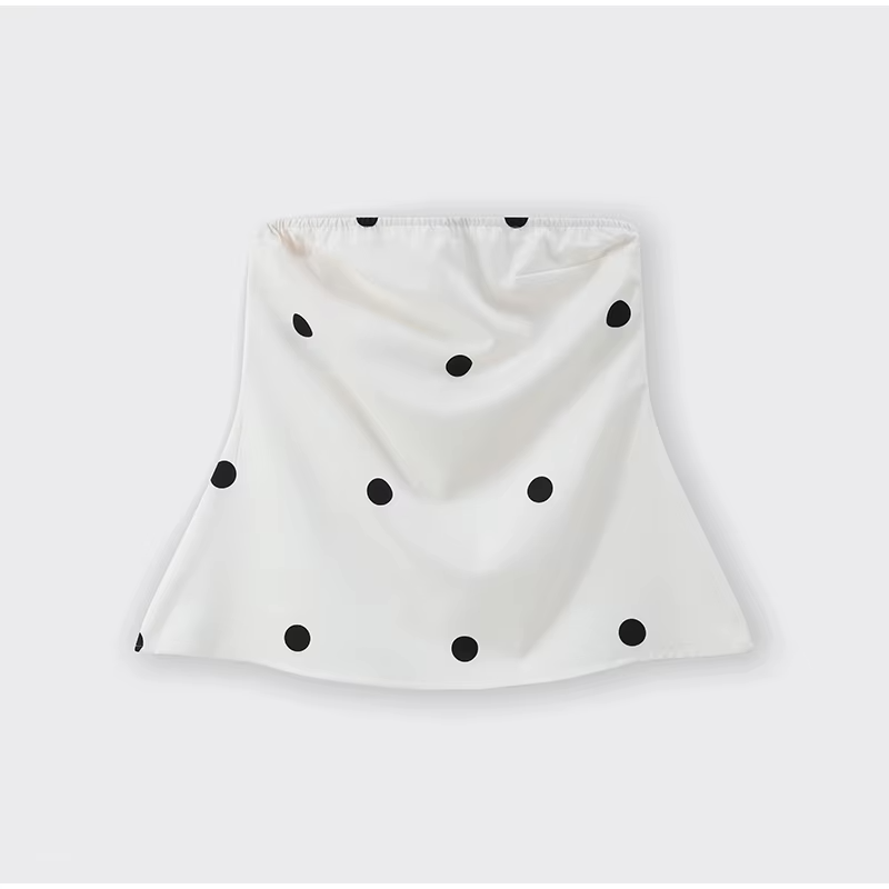 Summer Style Polka Dot Strapless Outfit for Women | Matching Sets