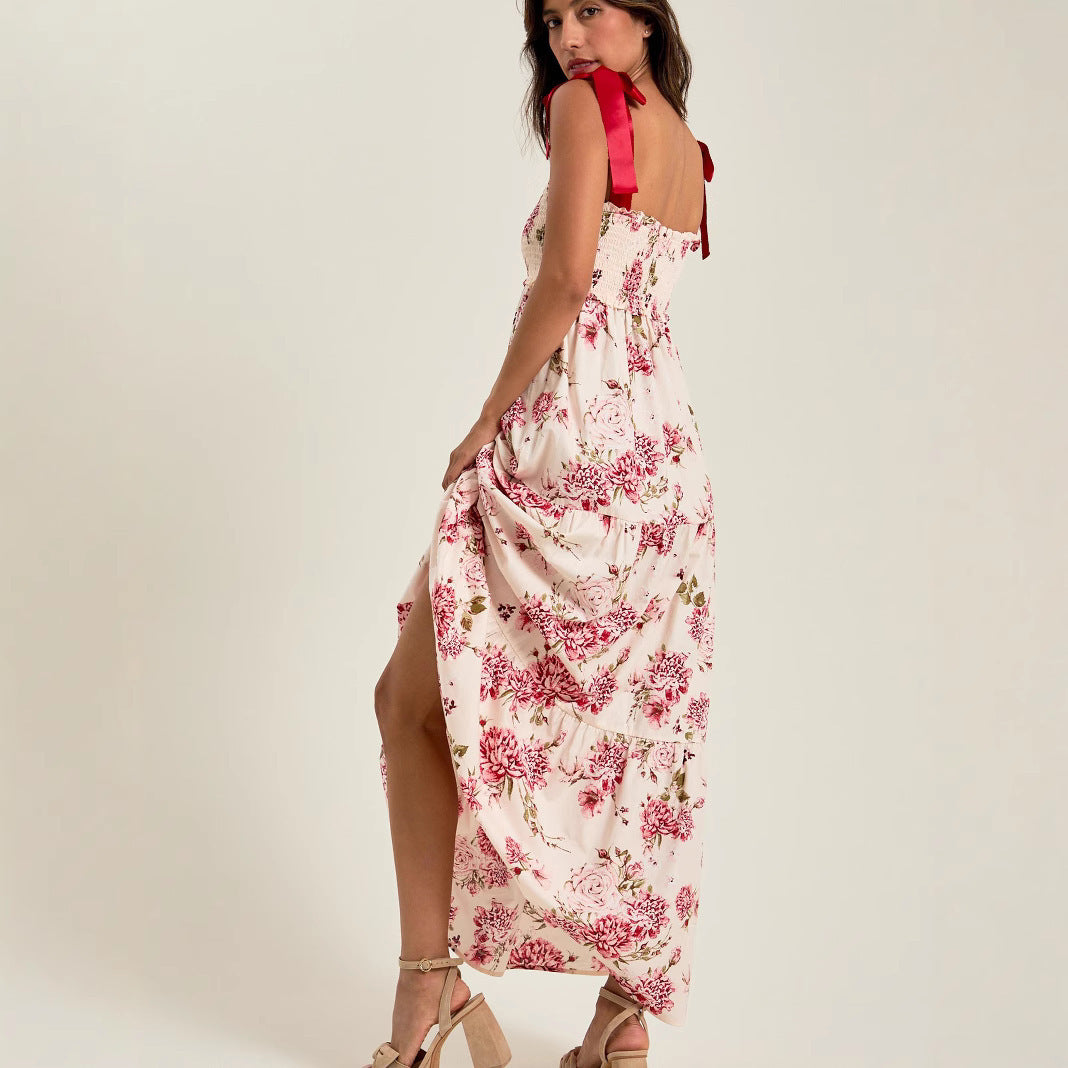 Women's Spring Floral Maxi Dress | A-Line Dresses