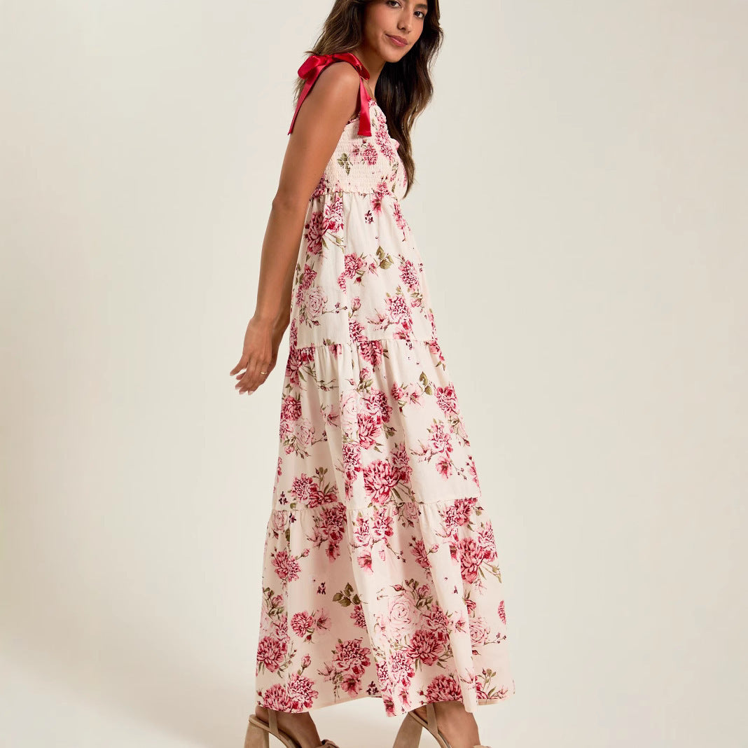 Women's Spring Floral Maxi Dress | A-Line Dresses