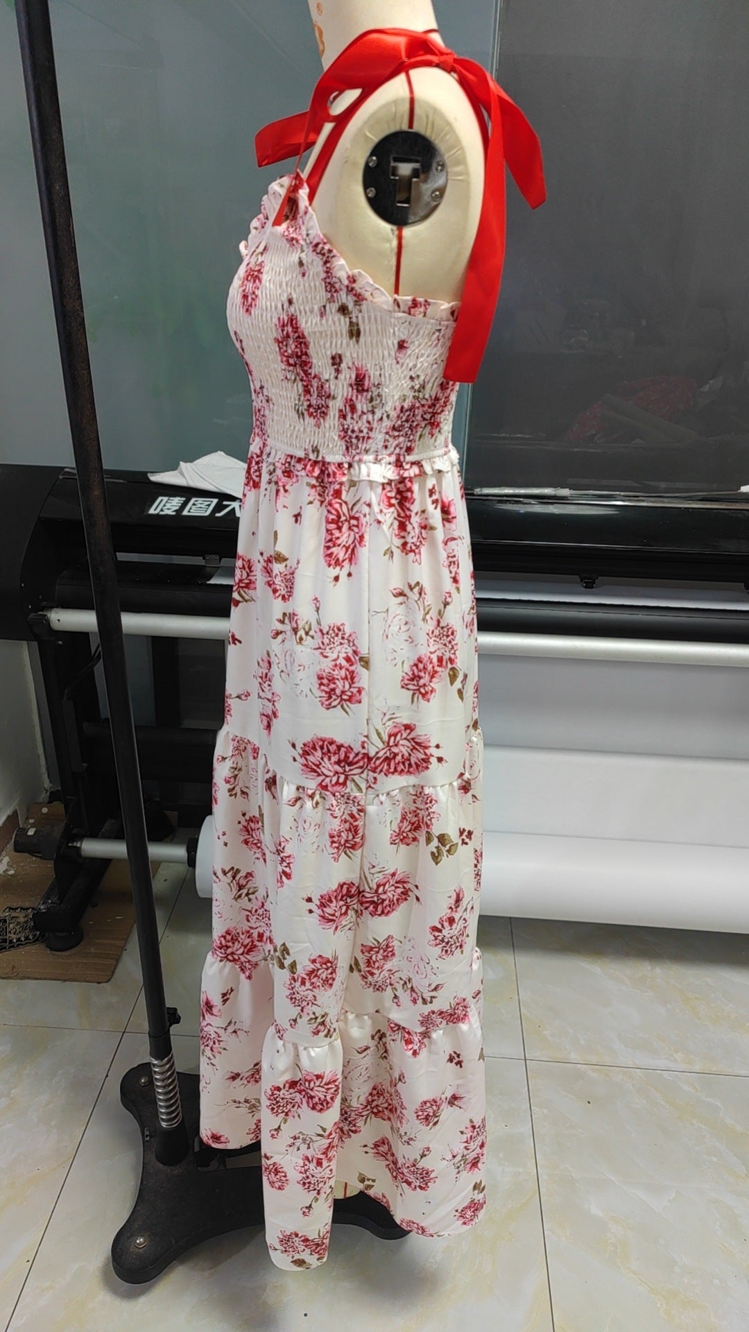 Women's Spring Floral Maxi Dress | A-Line Dresses