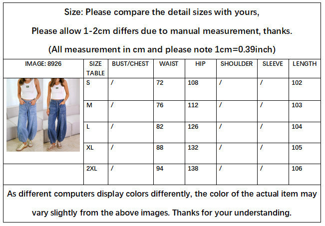 Wide-Leg Jeans with Paperbag Back for Women | Pants