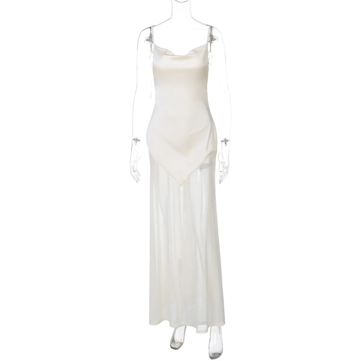 Elegant White Satin Evening Gown for Special Events | Elegant Dresses