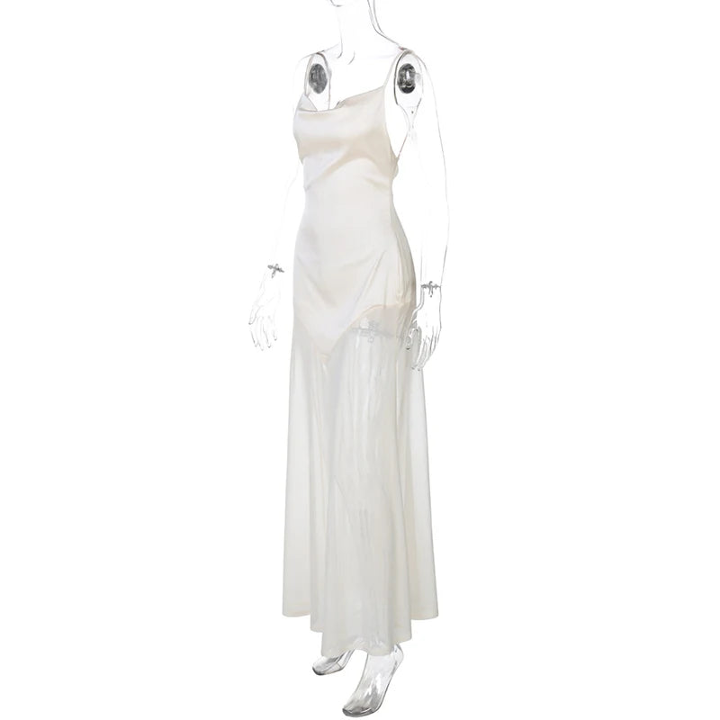 Elegant White Satin Evening Gown for Special Events | Elegant Dresses