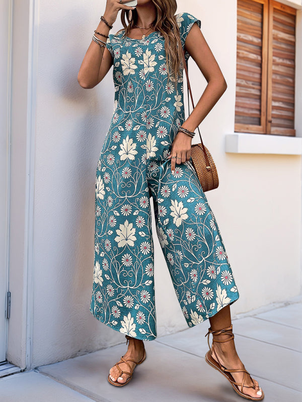 Relaxed Fit Floral Jumpsuit for Women