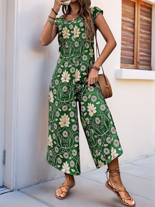 Relaxed Fit Floral Jumpsuit for Women | Jumpsuits