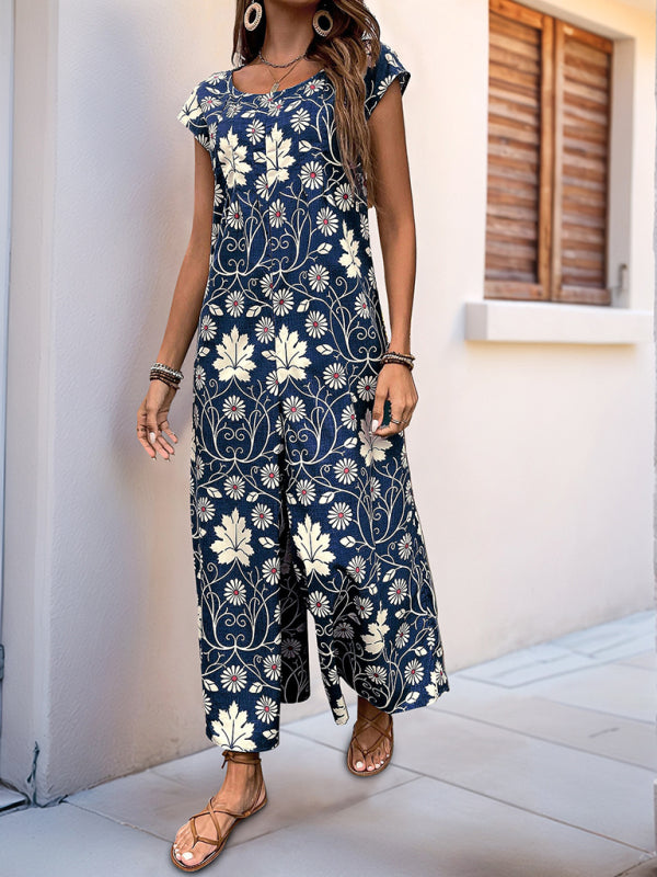 Relaxed Fit Floral Jumpsuit for Women | Jumpsuits