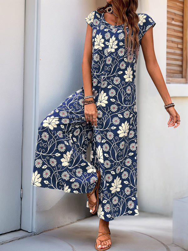 Relaxed Fit Floral Jumpsuit for Women | Jumpsuits