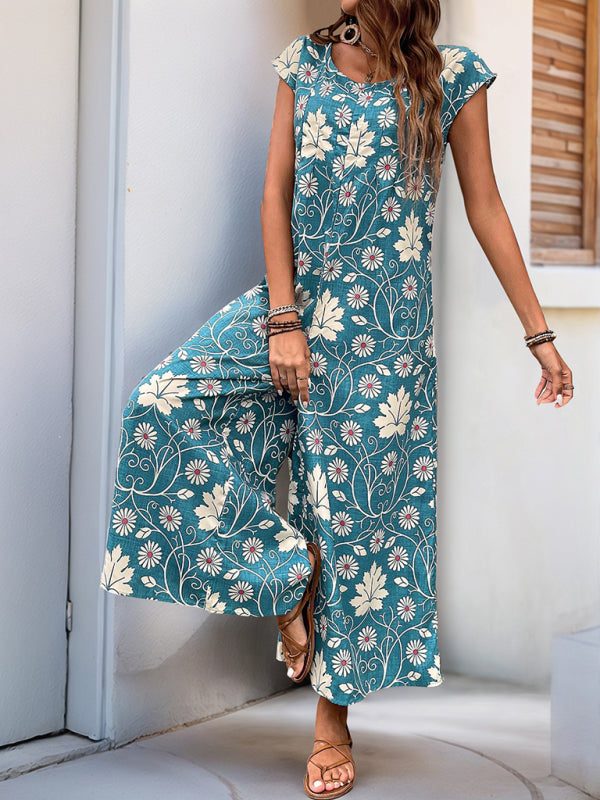 Relaxed Fit Floral Jumpsuit for Women | Jumpsuits