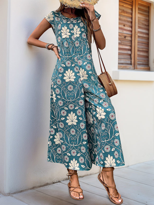 Relaxed Fit Floral Jumpsuit for Women | Jumpsuits