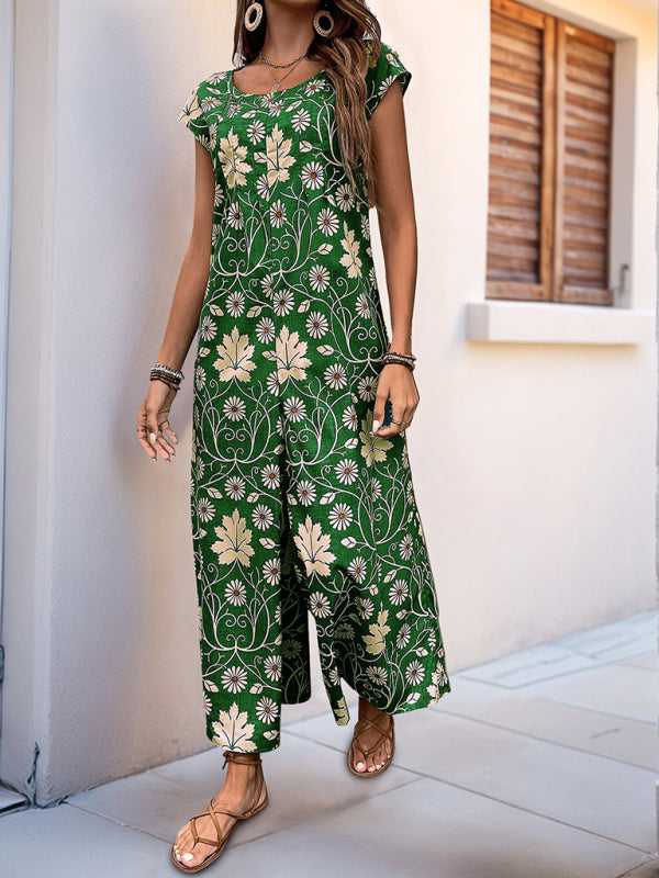 Relaxed Fit Floral Jumpsuit for Women | Jumpsuits