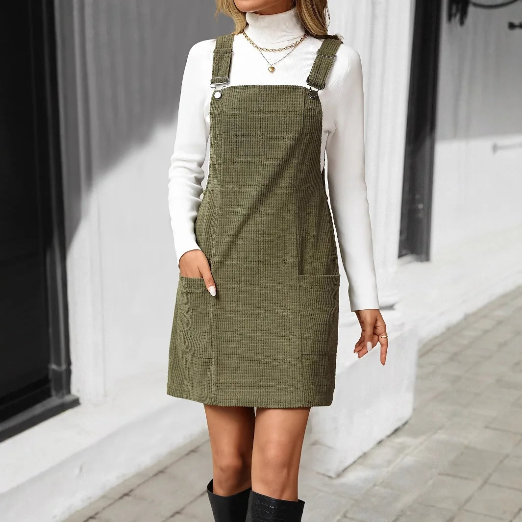 Casual Green Checkered Romper for Women