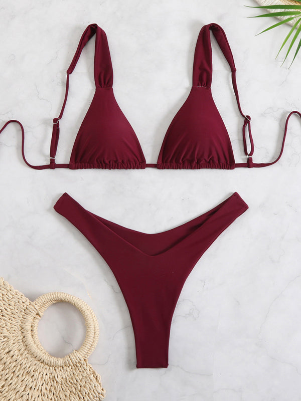 Burgundy Bikini for Stylish Sunbathing | Bikinis