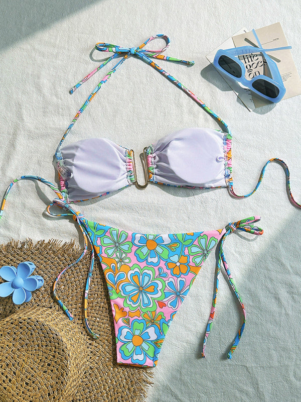 Floral Print Bikini for Summer Vacations and Pool Parties | Bikinis