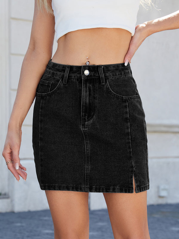 Trendy Casual Denim Skirt with Regular Waist – Daily Wear | Denim Skirts