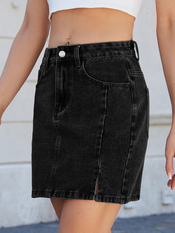 Trendy Casual Denim Skirt with Regular Waist – Daily Wear | Denim Skirts