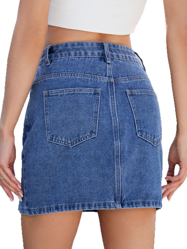 Trendy Casual Denim Skirt with Regular Waist – Daily Wear | Denim Skirts