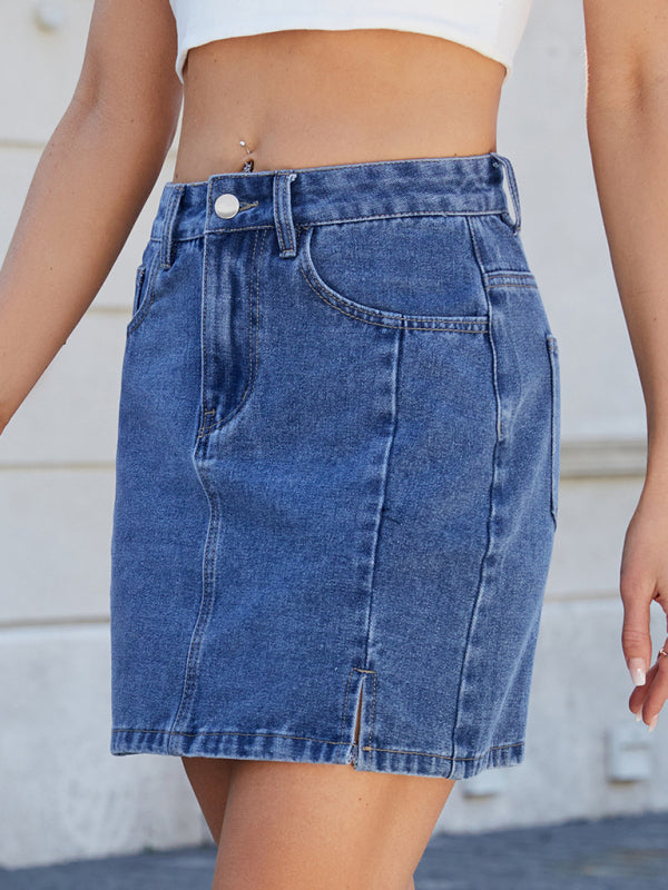 Trendy Casual Denim Skirt with Regular Waist – Daily Wear | Denim Skirts