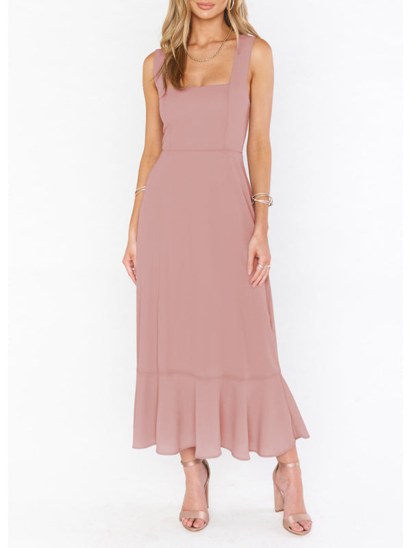 Flowy Bridesmaid Dresses with Square Neckline | Cocktail Dresses