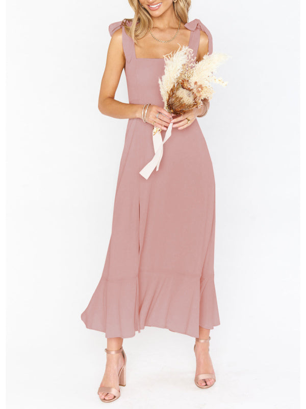 Flowy Bridesmaid Dresses with Square Neckline | Cocktail Dresses