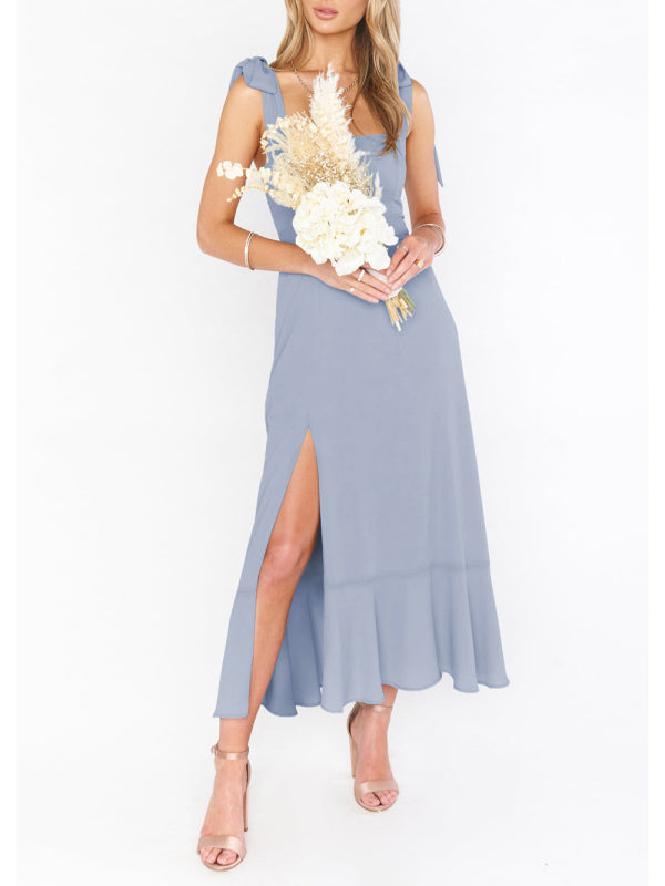 Flowy Bridesmaid Dresses with Square Neckline | Cocktail Dresses