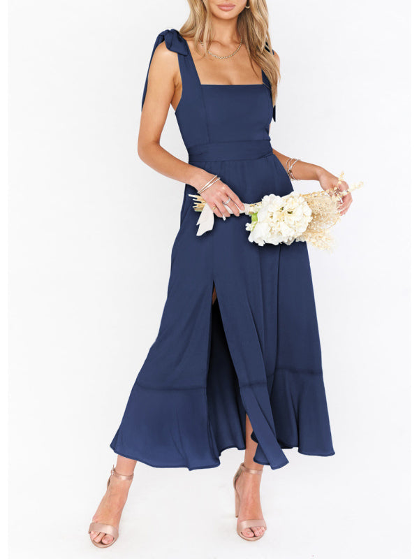 Flowy Bridesmaid Dresses with Square Neckline | Cocktail Dresses