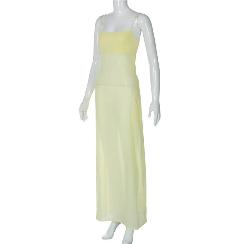 Lightweight Summer Maxi Dress in See-through | See-through Dresses