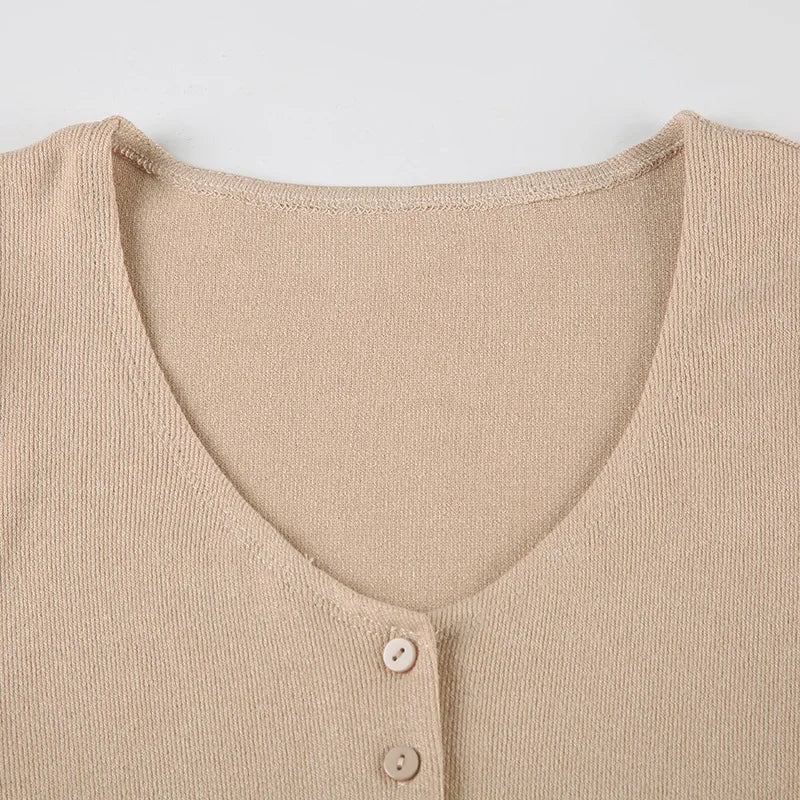 Women's Beige A-Line Mini Dress in Knit | Casual Dresses