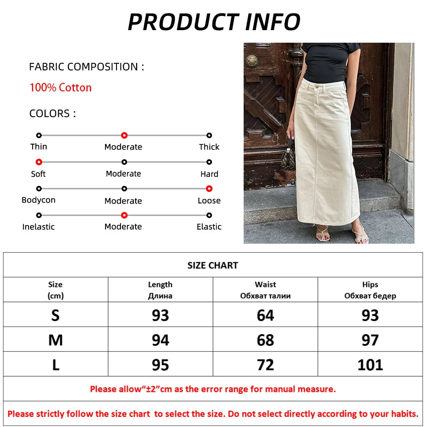 Casual Cotton Maxi Skirt for All Seasons | undefined