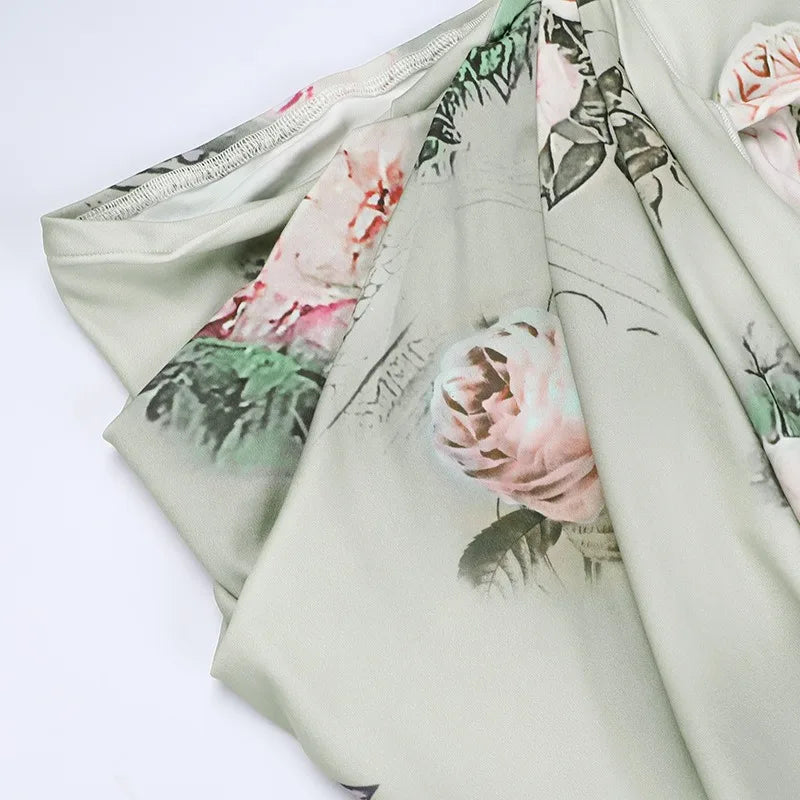 Floral Blouse and Sarong-Inspired Skirt Set for Summer | Skirts set