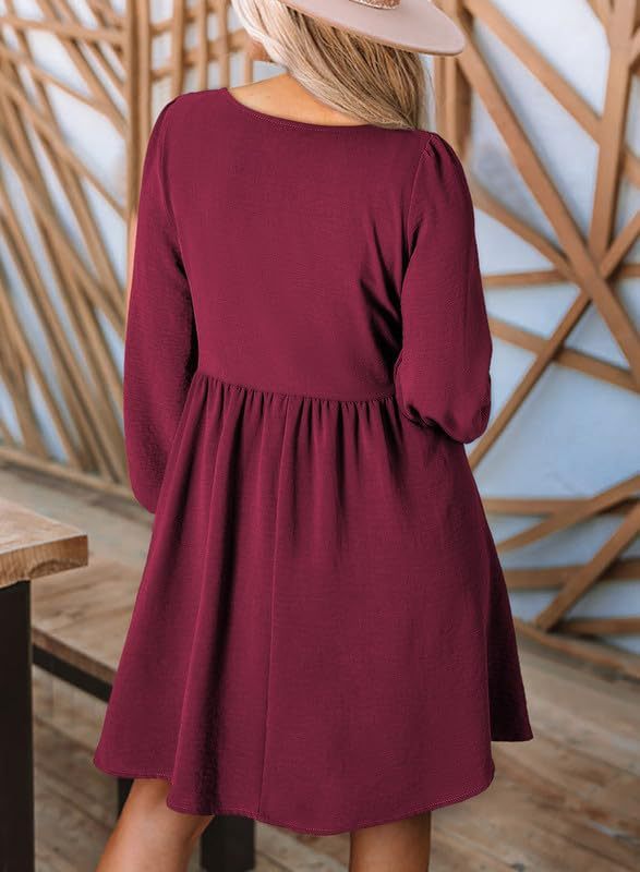 Lantern-Sleeve Dress for Daily Wear | Casual Dresses