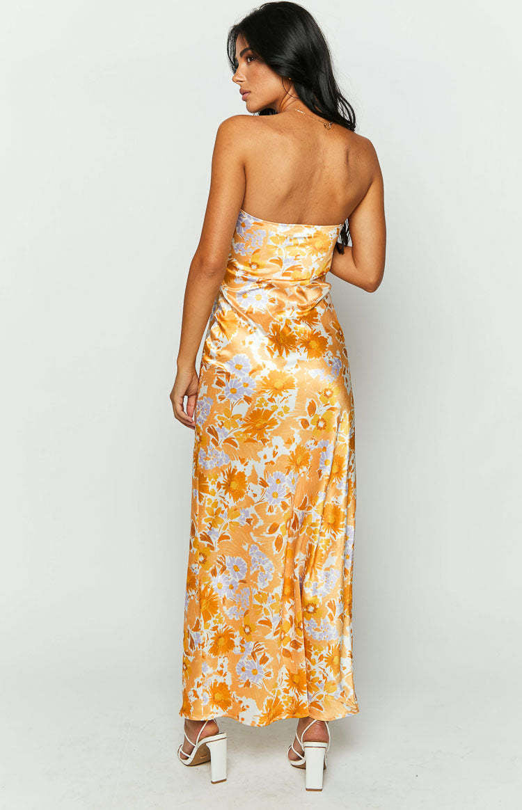 Strapless Floral Dress for Garden Parties | Party Dresses