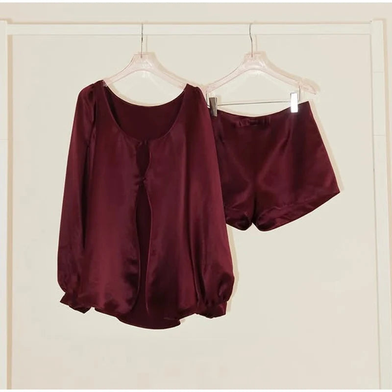 Satin Blouse & Shorts Set for Women | Shorts Sets