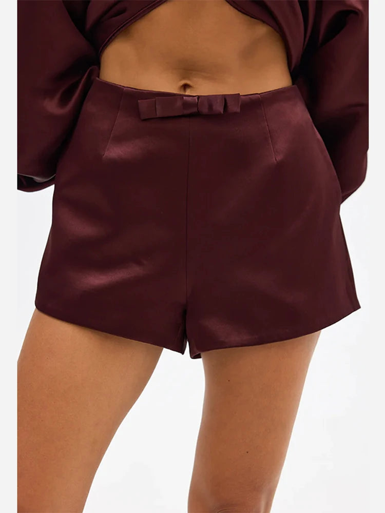 Satin Blouse & Shorts Set for Women | Shorts Sets