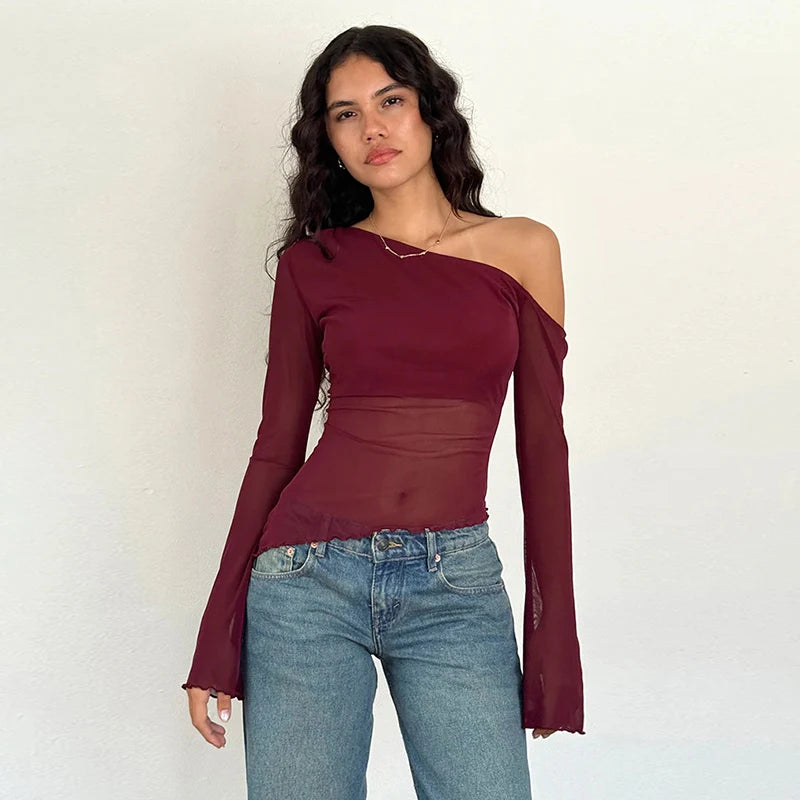 Asymmetrical Blouse with Lined Bust