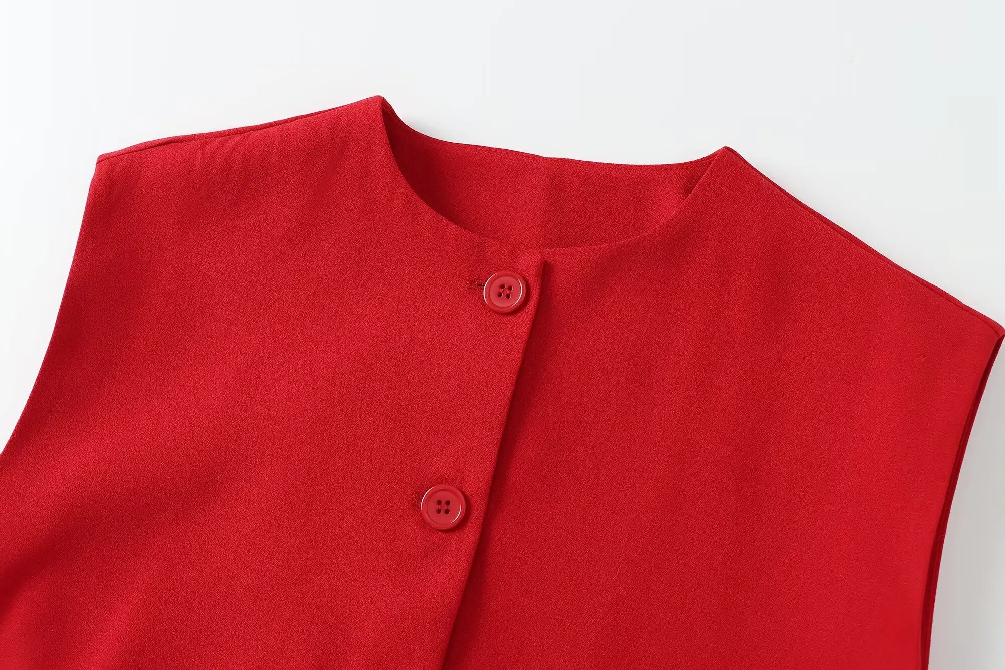 Red Tailored Blouse for Versatile Outfits | Crop Blouses