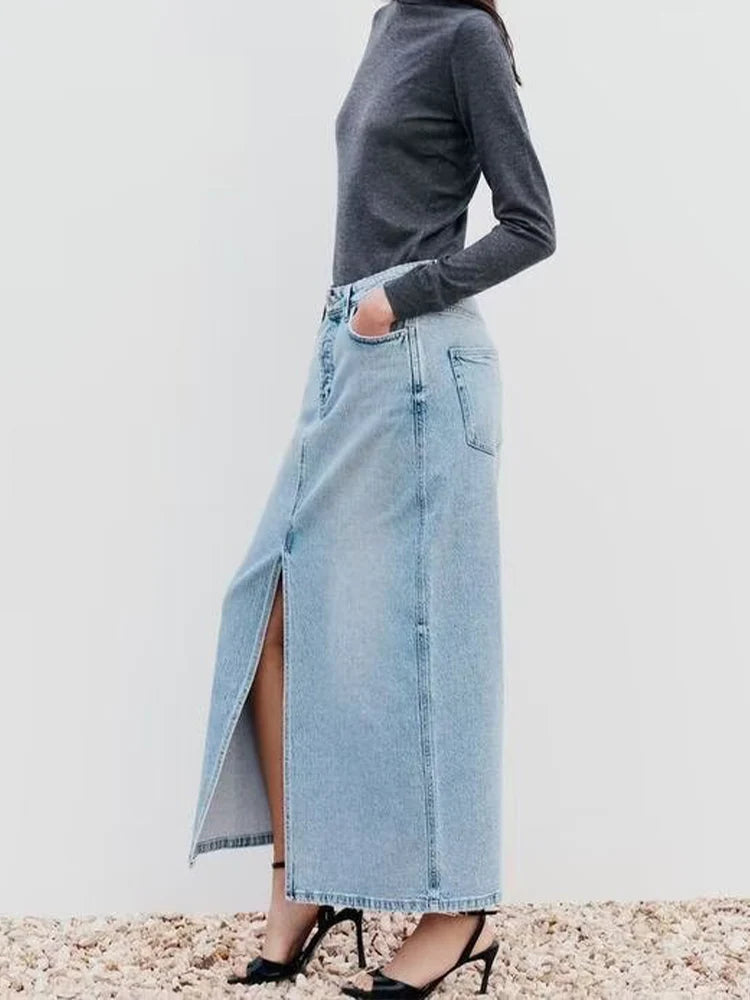 Denim Long Skirt for Daily Wear | Denim Skirts