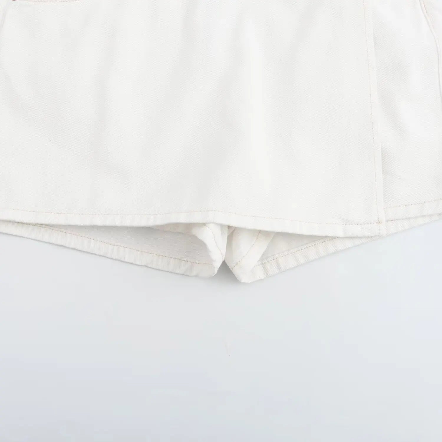 Women's Casual Denim-Style Outfit Set with Shirt and Skirt | Shorts Sets