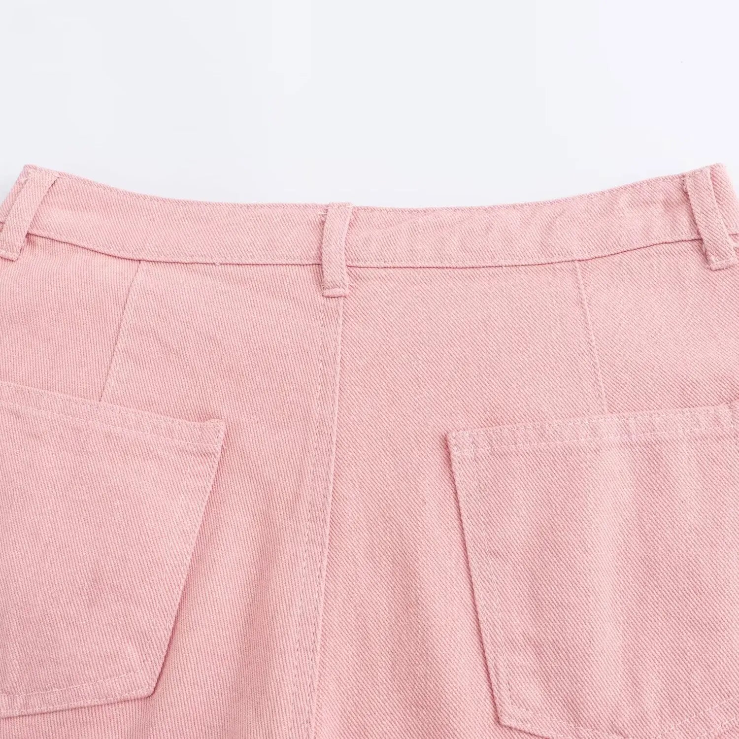 Women's Casual Denim-Style Outfit Set with Shirt and Skirt | Shorts Sets