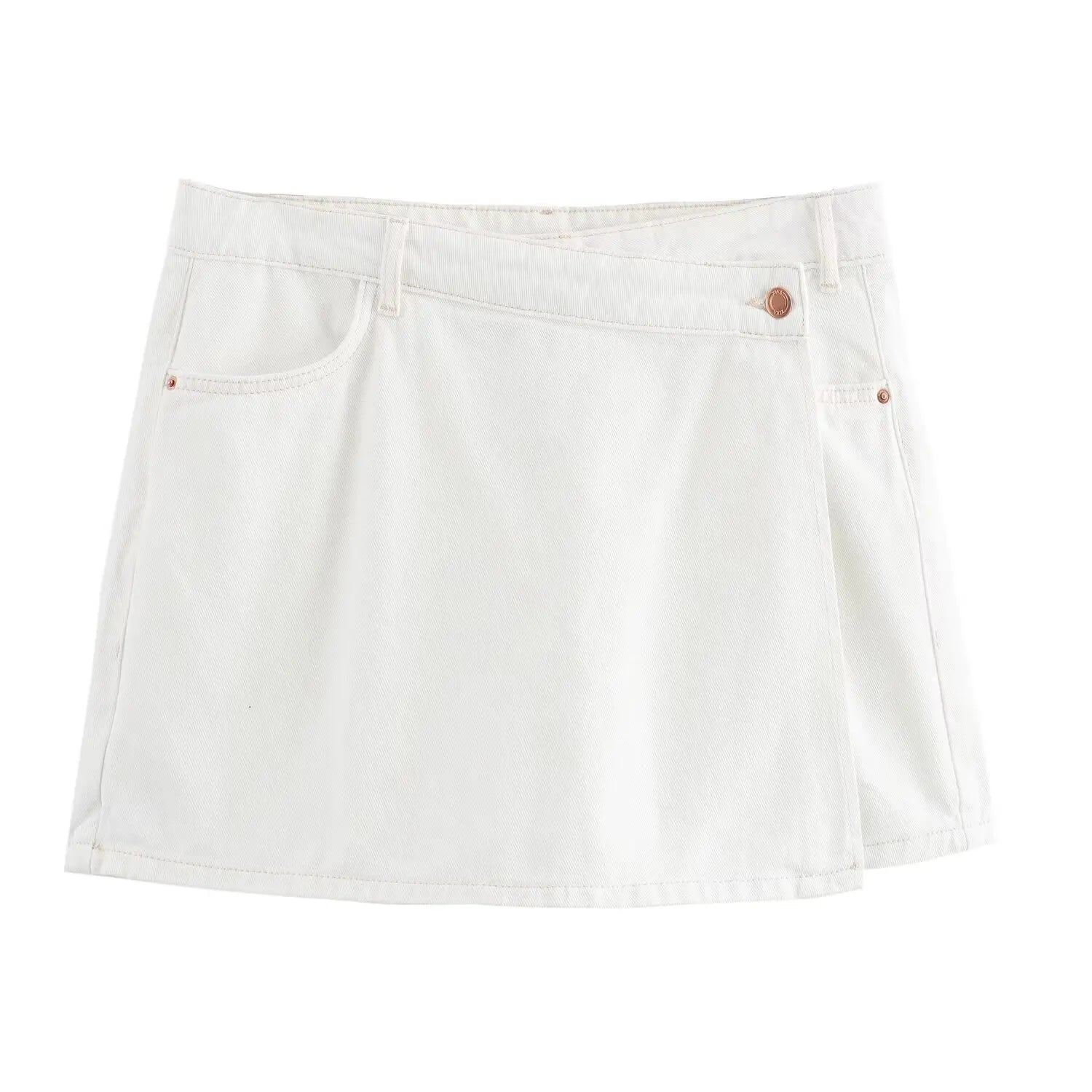 Women's Casual Denim-Style Outfit Set with Shirt and Skirt | Shorts Sets