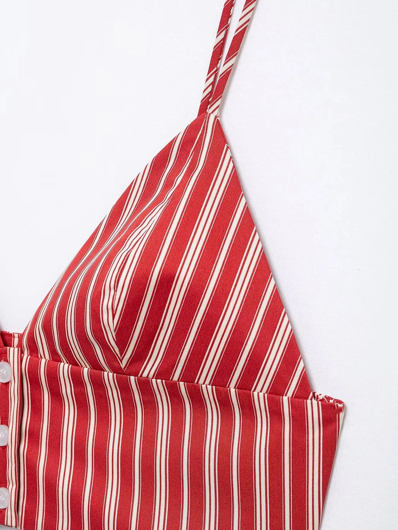 Red Striped Boho Matching Set for Trendy Summer Days | Skirts set