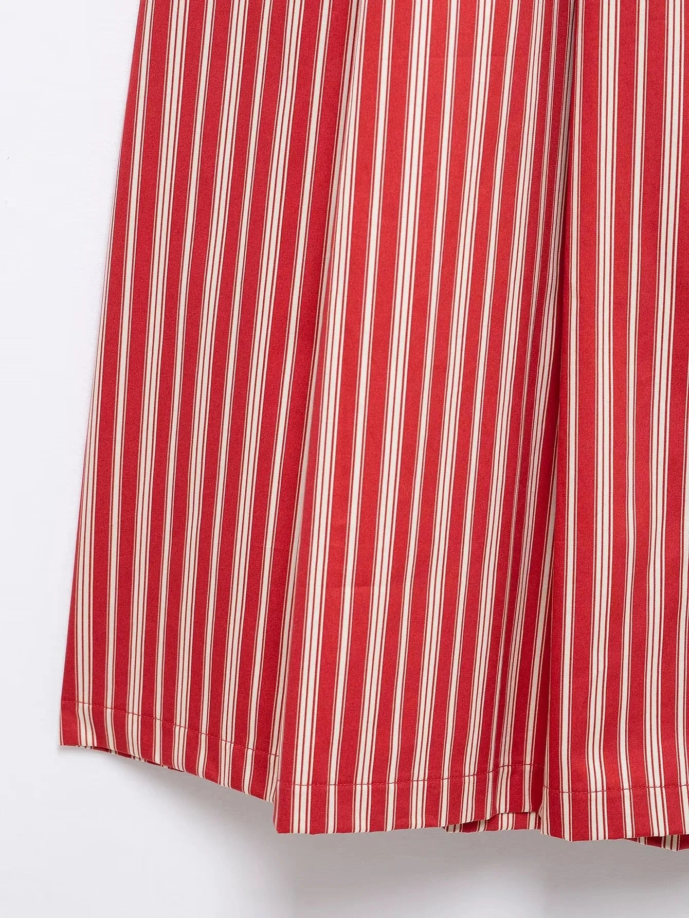 Red Striped Boho Matching Set for Trendy Summer Days | Skirts set