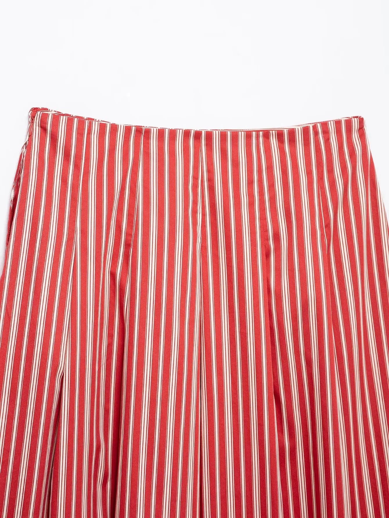 Red Striped Boho Matching Set for Trendy Summer Days | Skirts set