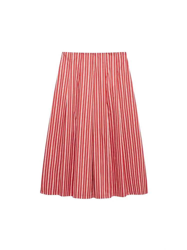 Red Striped Boho Matching Set for Trendy Summer Days | Skirts set