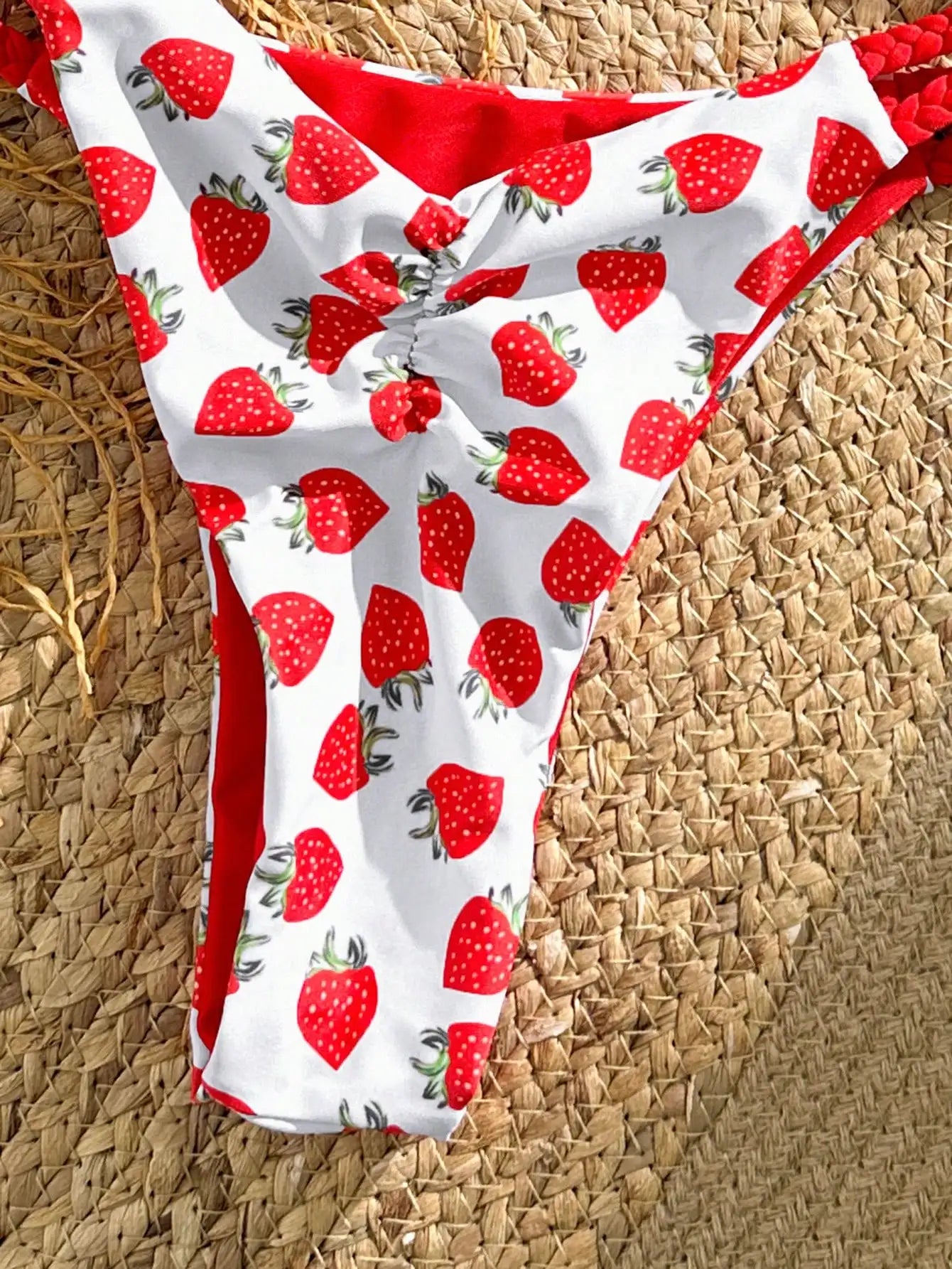 Sweet Strawberry Bandeau Two-Piece Bikini | Summer Swimwear | Bikinis