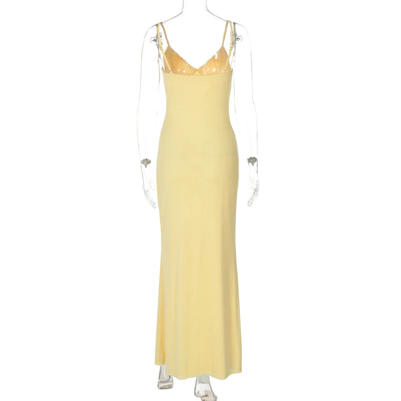 Summer Pale Yellow Semi-Mermaid Dress for Elegant Gatherings | Elegant Dresses