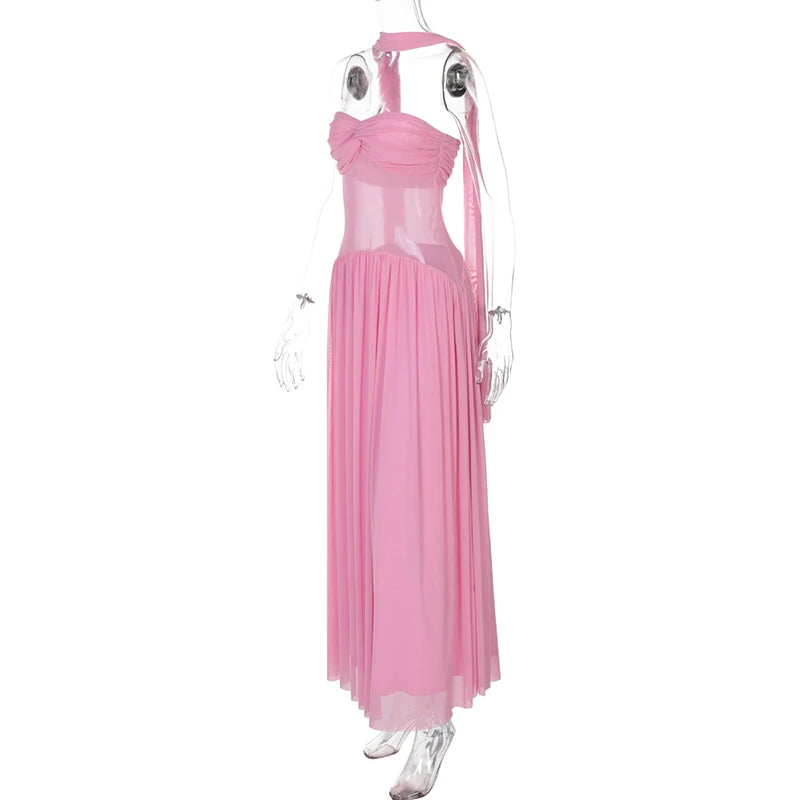 Elegant Pink Strapless Gown for Evening Events | Elegant Dresses