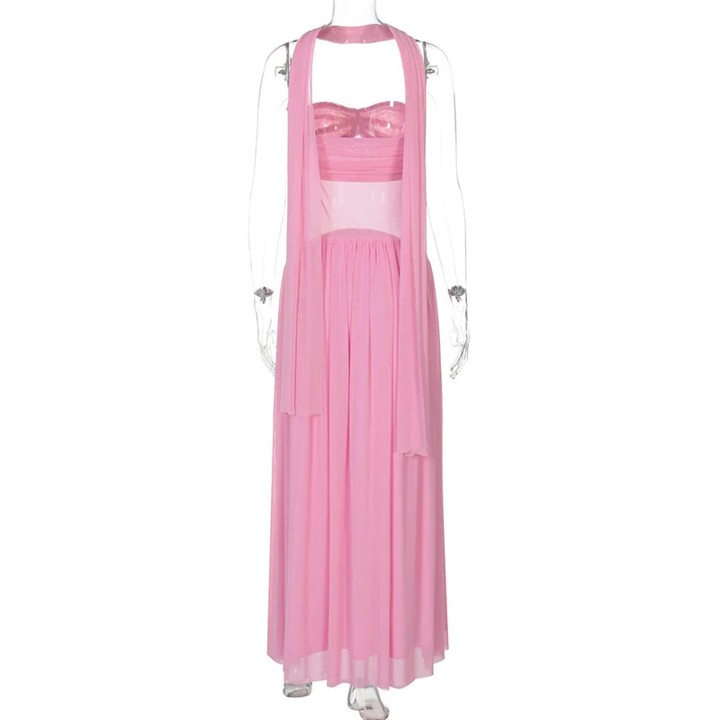 Elegant Pink Strapless Gown for Evening Events | Elegant Dresses