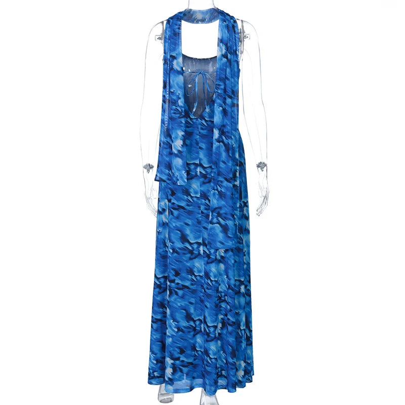 Elegant Blue Maxi Dress for Gala &amp; Weddings | Elegant Dresses