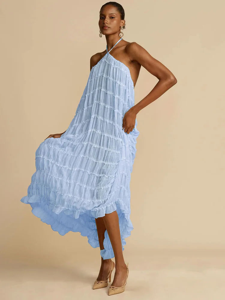 Bohemian Backless Dress for Beach & Casual Events | Vacation Dresses