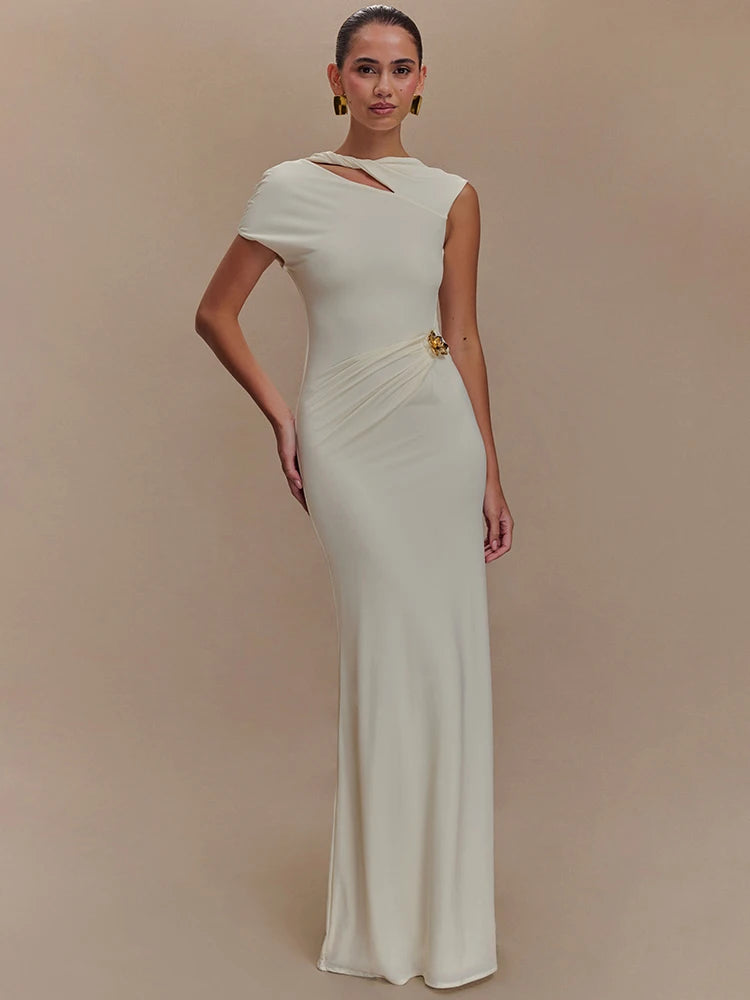 Classic White Gown for Weddings - Evening Dress